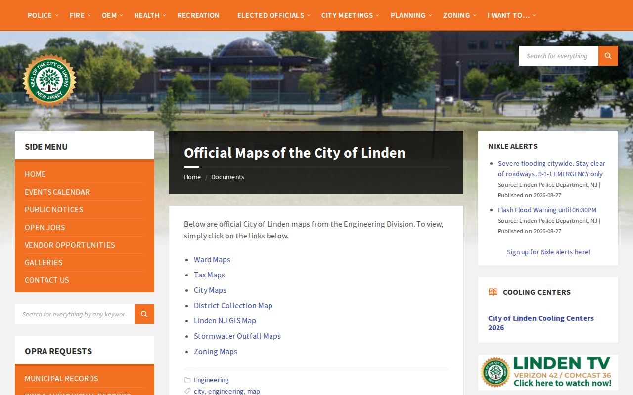 Linden residents directory official maps and GIS resources