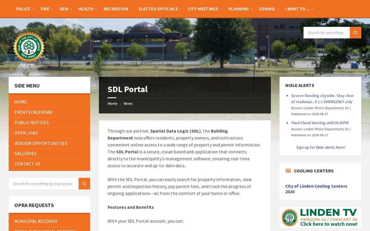 Linden residents directory SDL property portal workflow